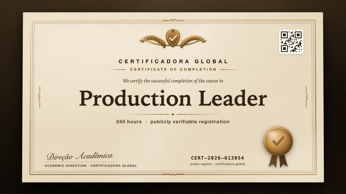 Cover of the Production Leader course