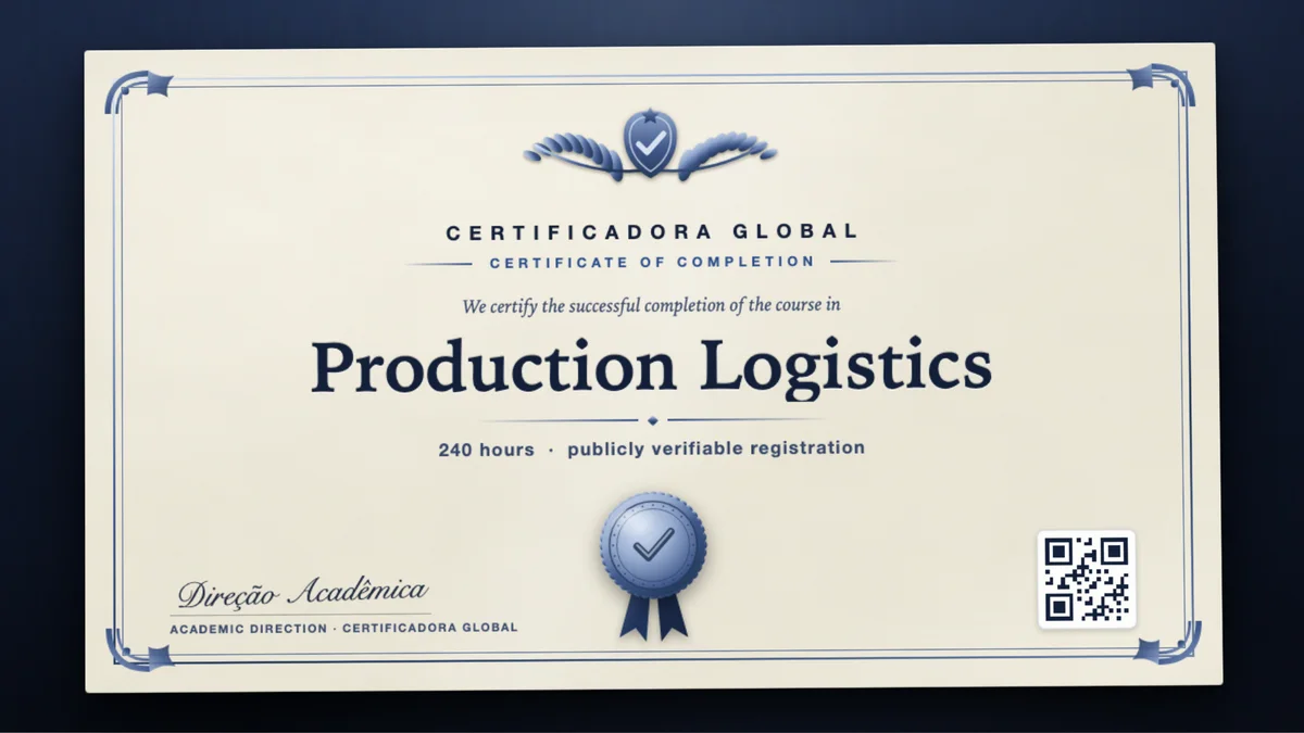 Cover of the Production Logistics course
