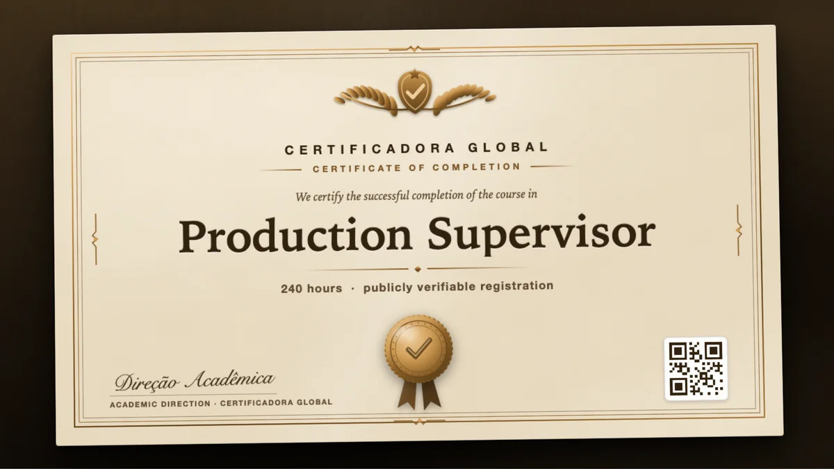 Cover of the Production Supervisor course