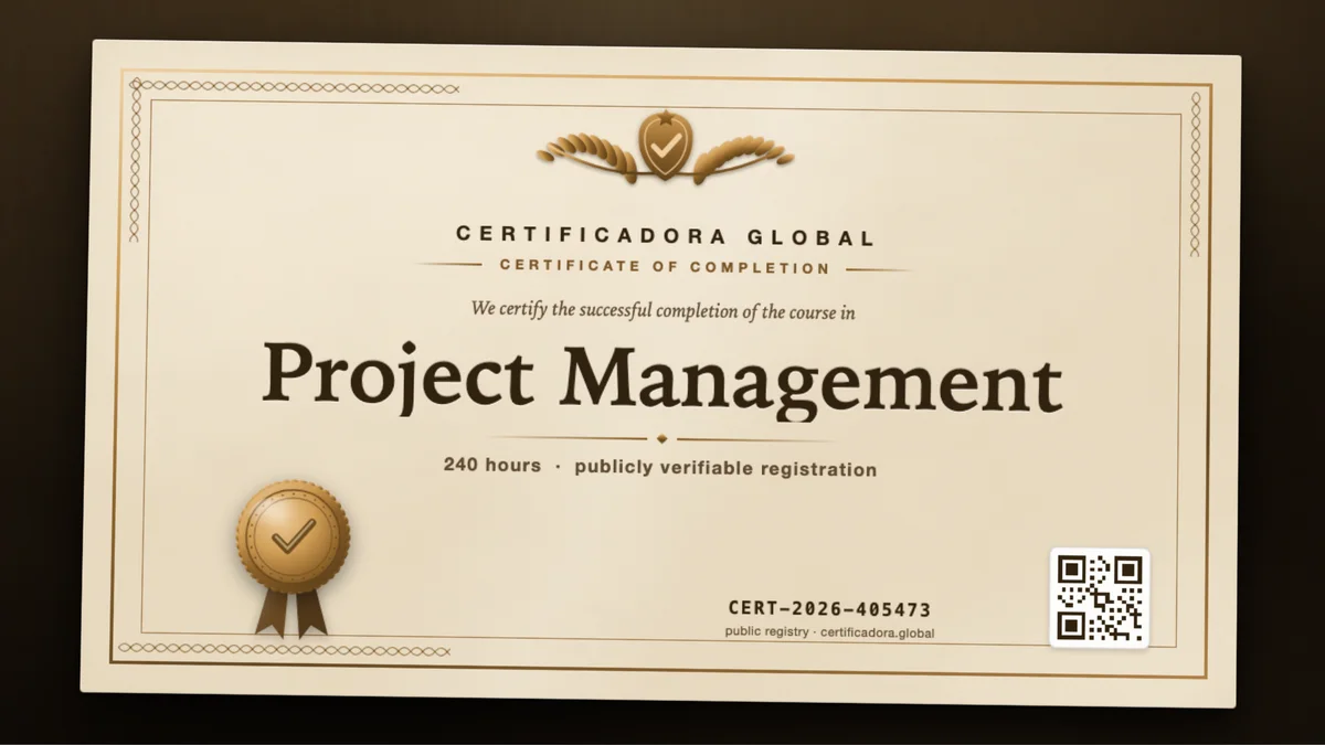 Cover of the Project Management course
