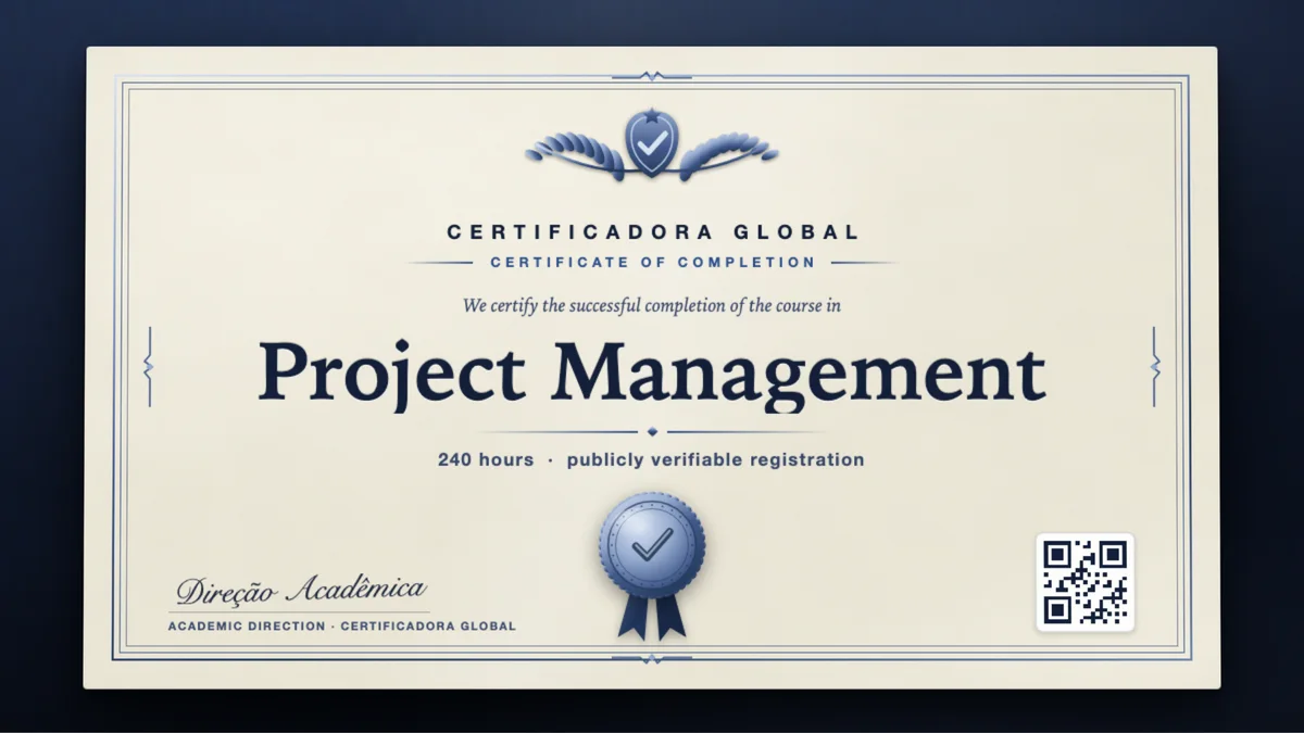 Cover of the Project Management course