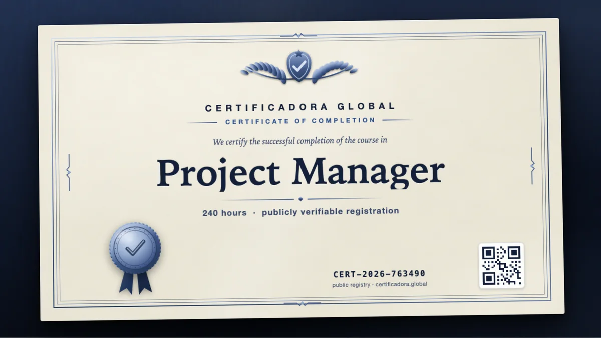 Cover of the Project Manager course