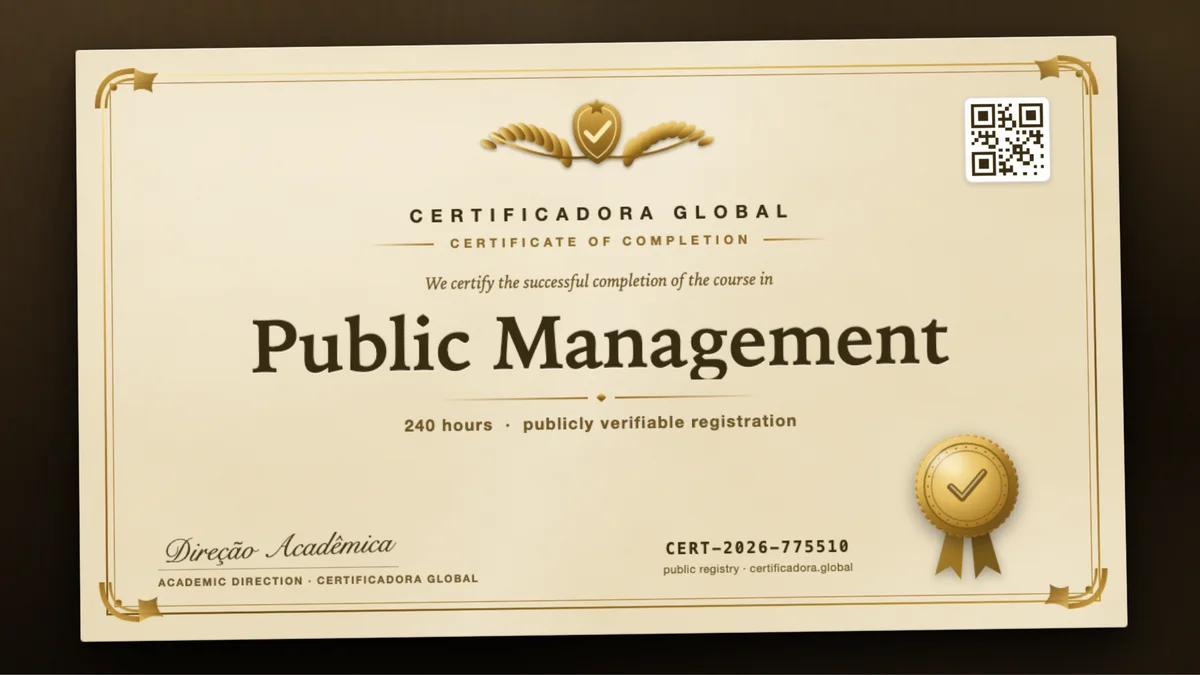 Cover of the Public Management course