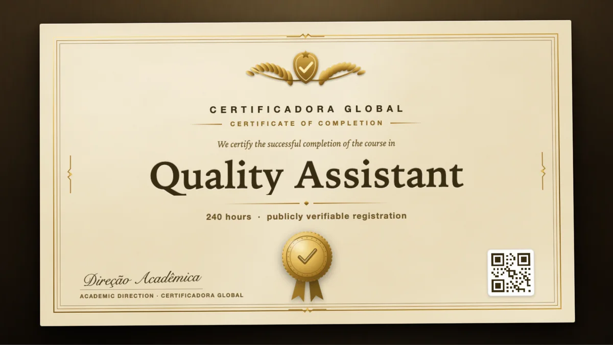 Cover of the Quality Assistant course