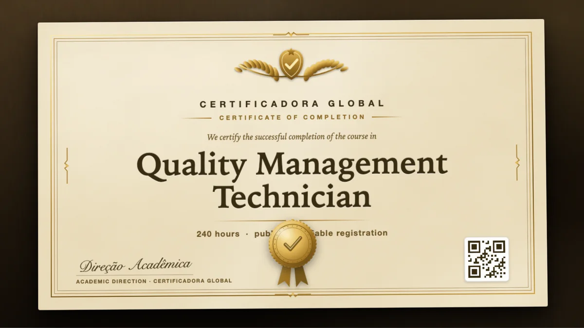 Cover of the Quality Management Technician course