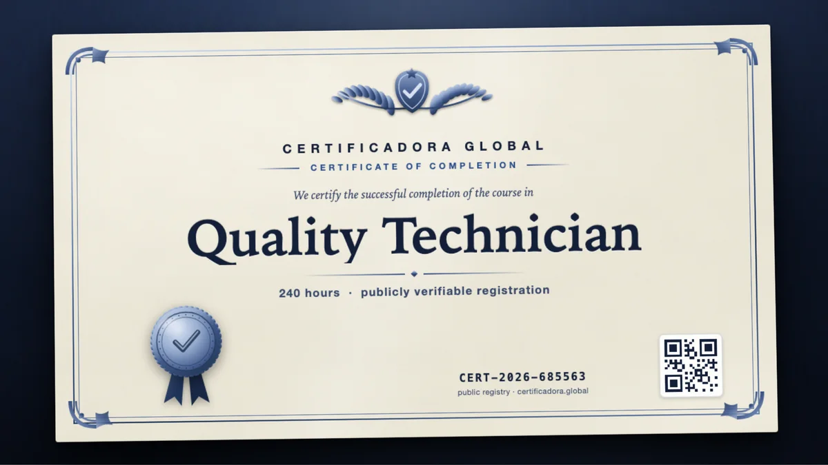 Cover of the Quality Technician course