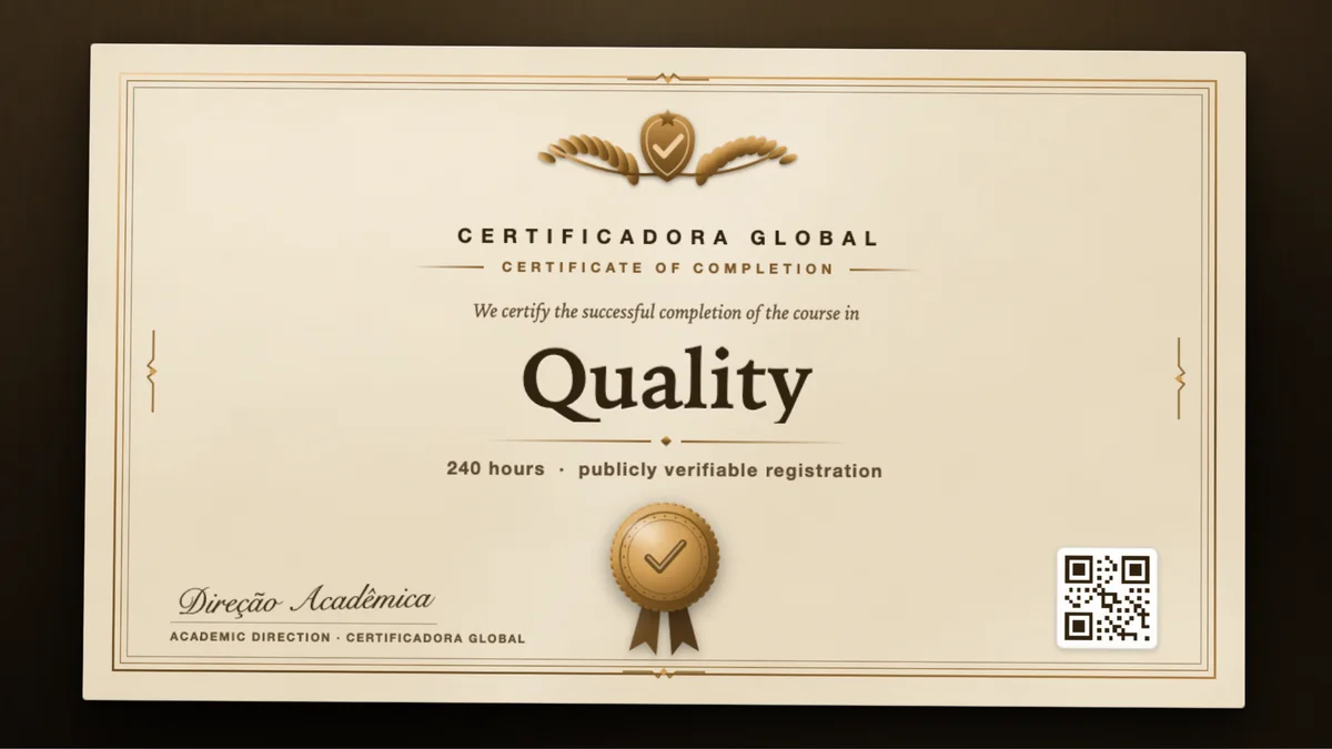 Cover of the Quality course
