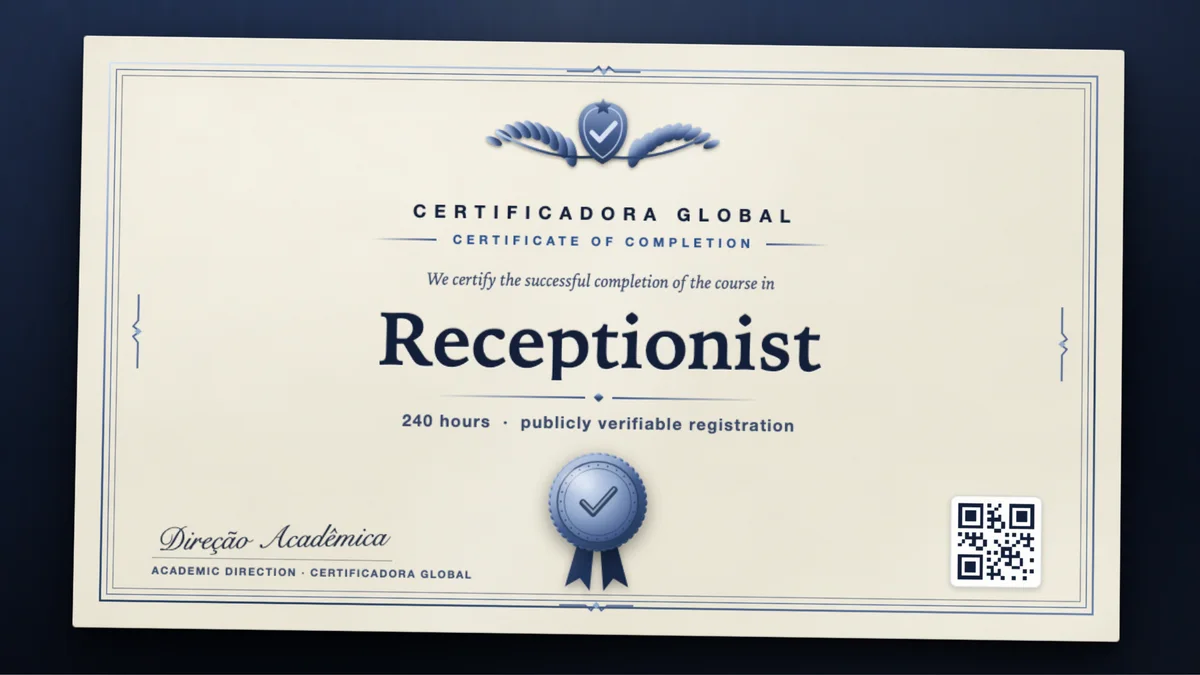 Cover of the Receptionist course