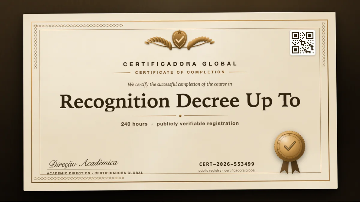 Cover of the Recognition Decree Up To course