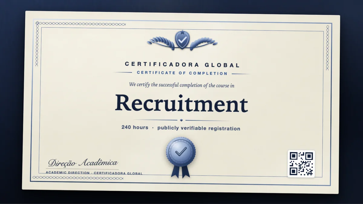Cover of the Recruitment course