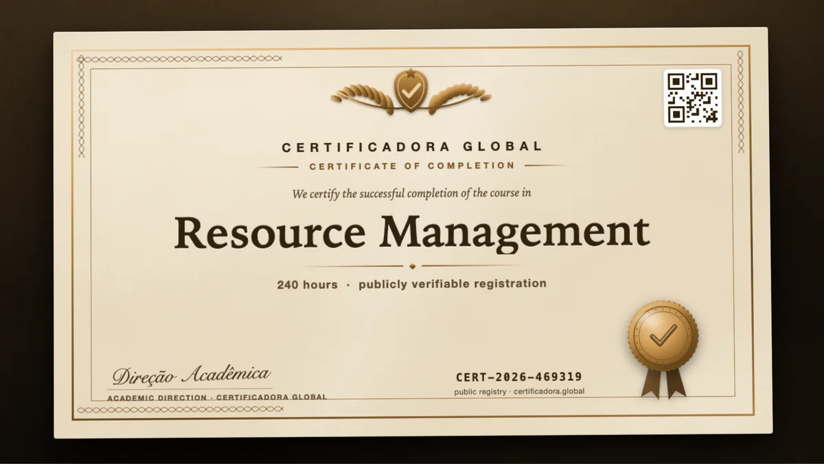 Cover of the Resource Management course