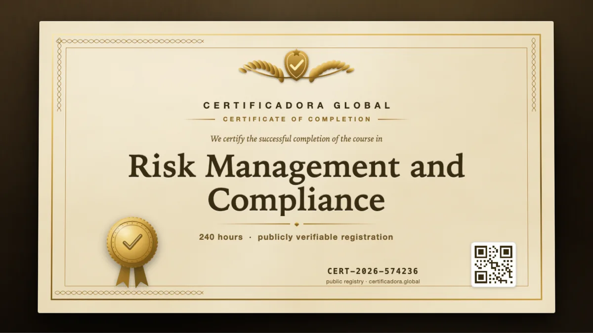 Cover of the Risk Management and Compliance course