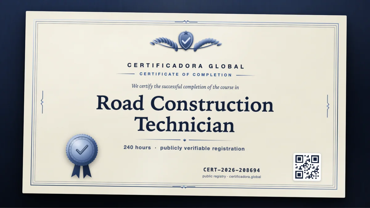 Cover of the Road Construction Technician course
