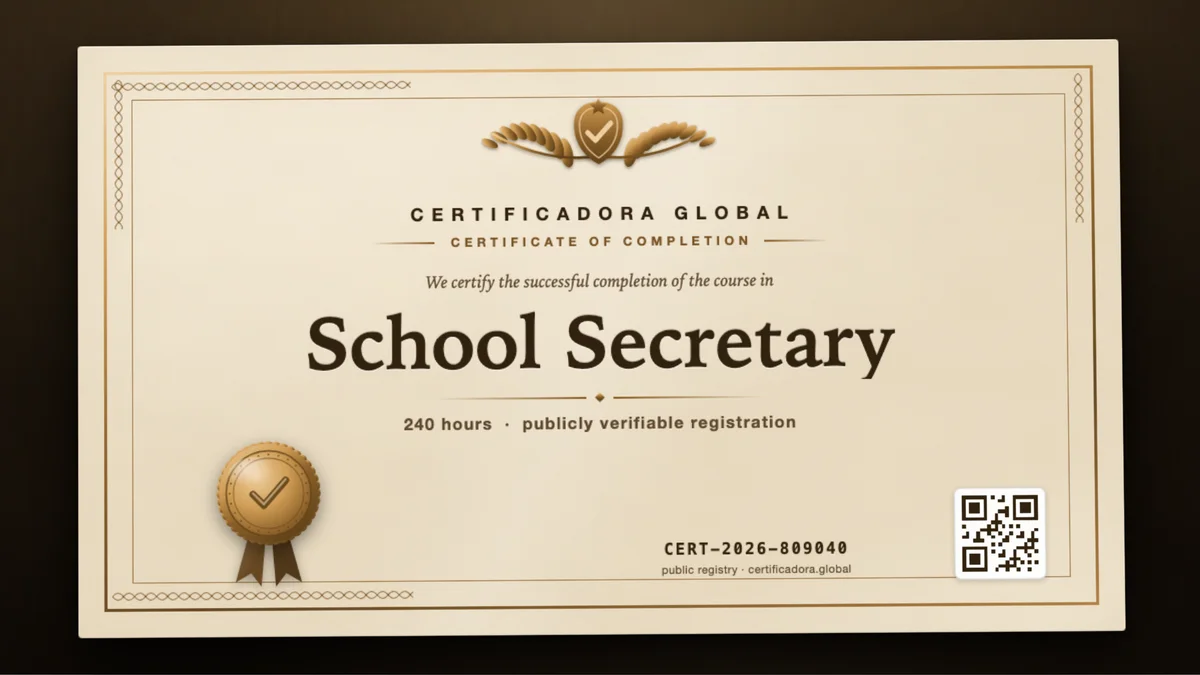 Cover of the School Secretary course