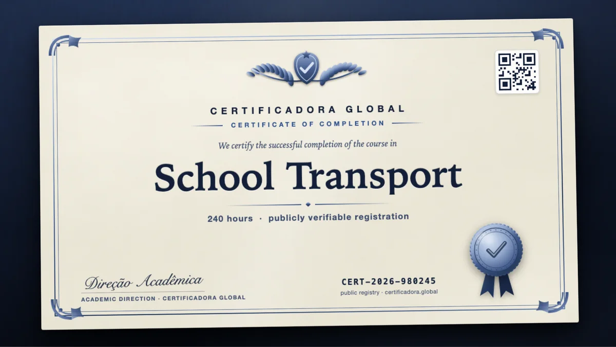 Cover of the School Transport course