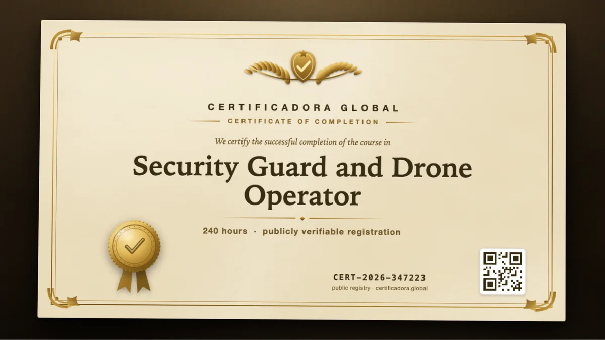 Cover of the Security Guard and Drone Operator course