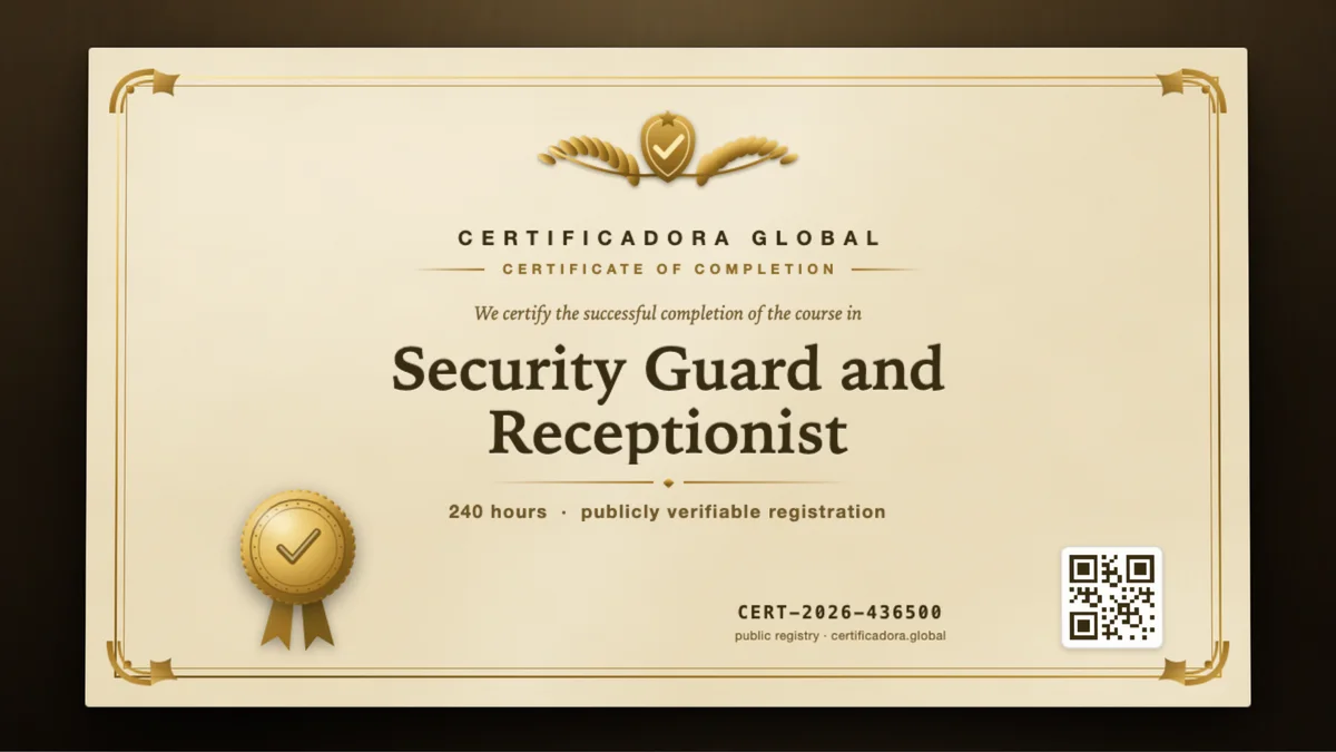 Cover of the Security Guard and Receptionist course
