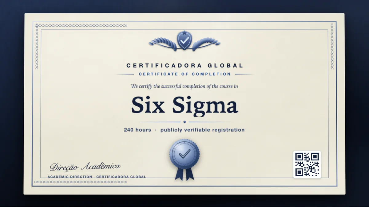 Cover of the Six Sigma course