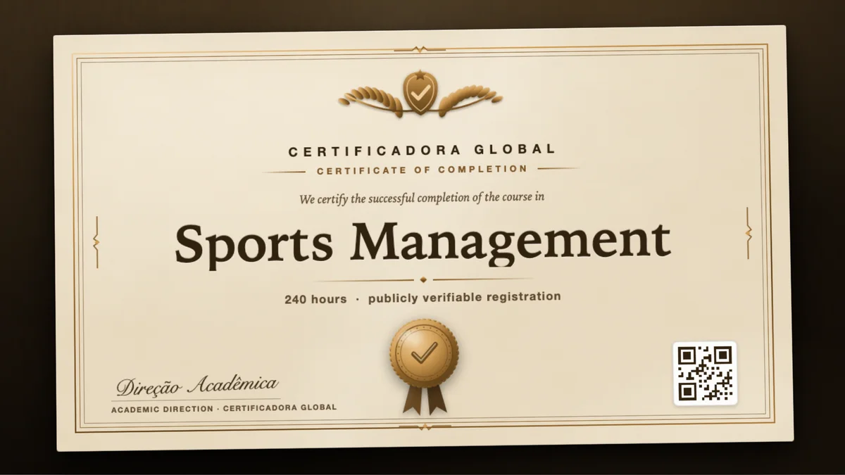 Cover of the Sports Management course