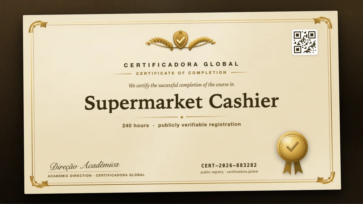 Cover of the Supermarket Cashier course