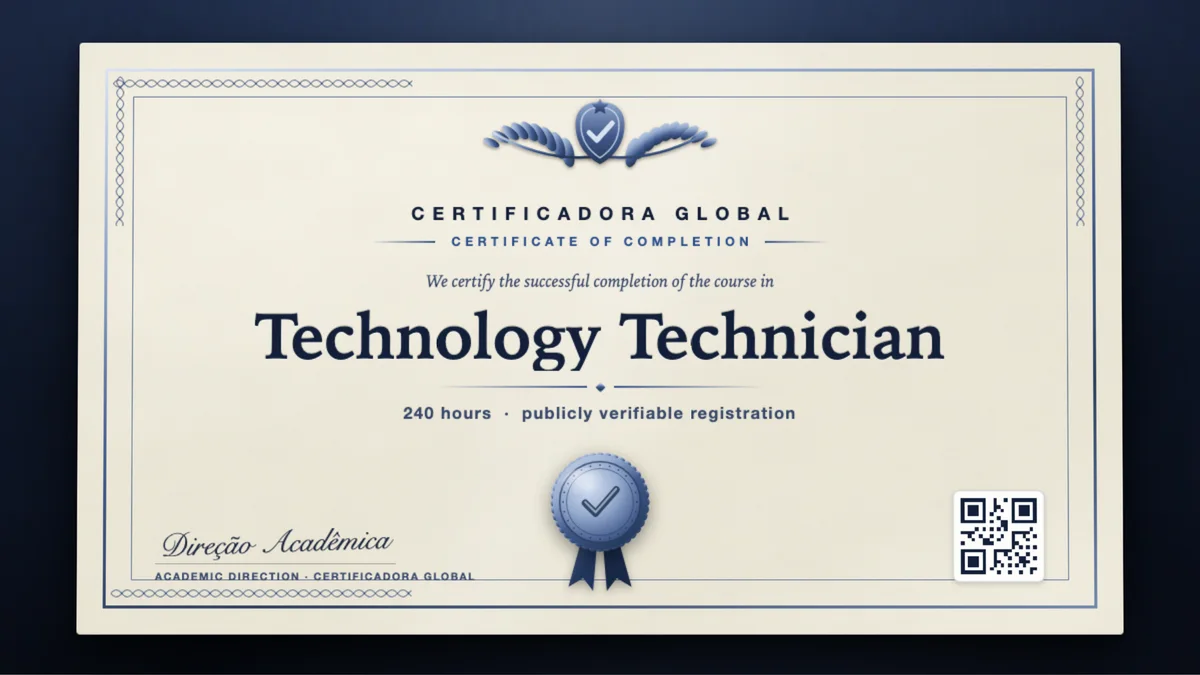 Cover of the Technology Technician course