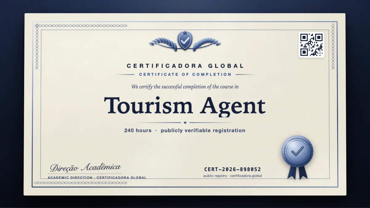 Cover of the Tourism Agent course