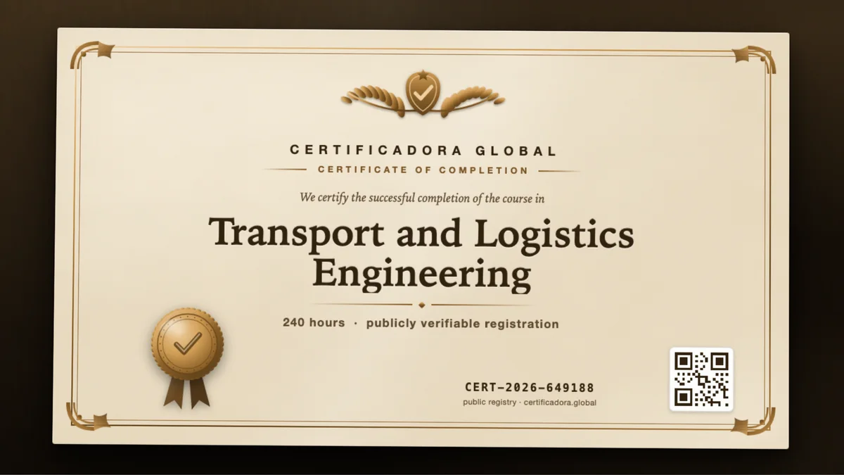 Cover of the Transport and Logistics Engineering course