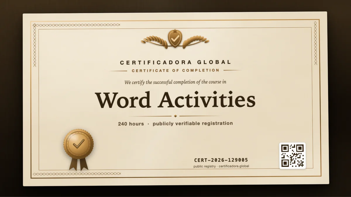 Cover of the Word Activities course