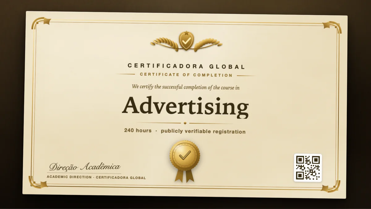 Cover of the Advertising course