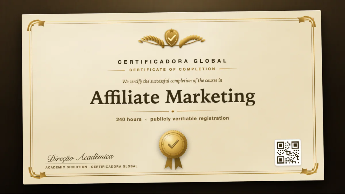 Cover of the Affiliate Marketing course