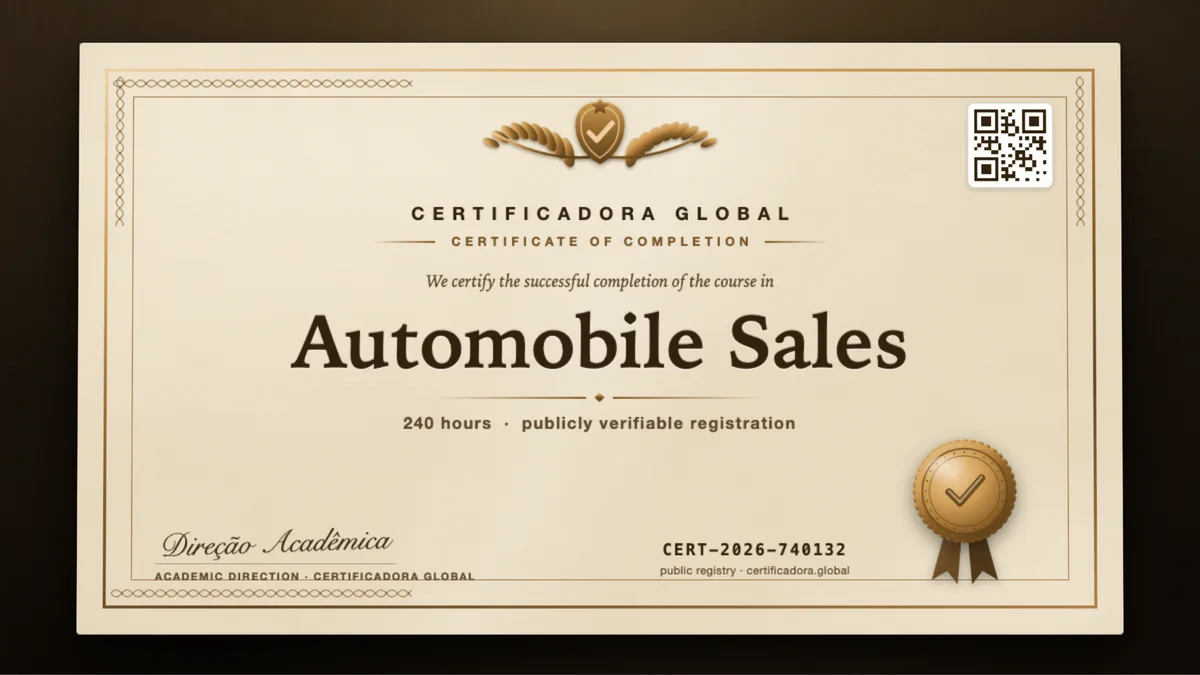 Cover of the Automobile Sales course