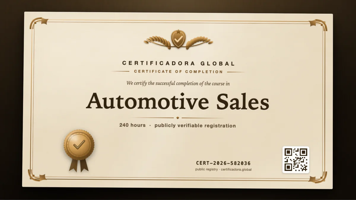 Cover of the Automotive Sales course