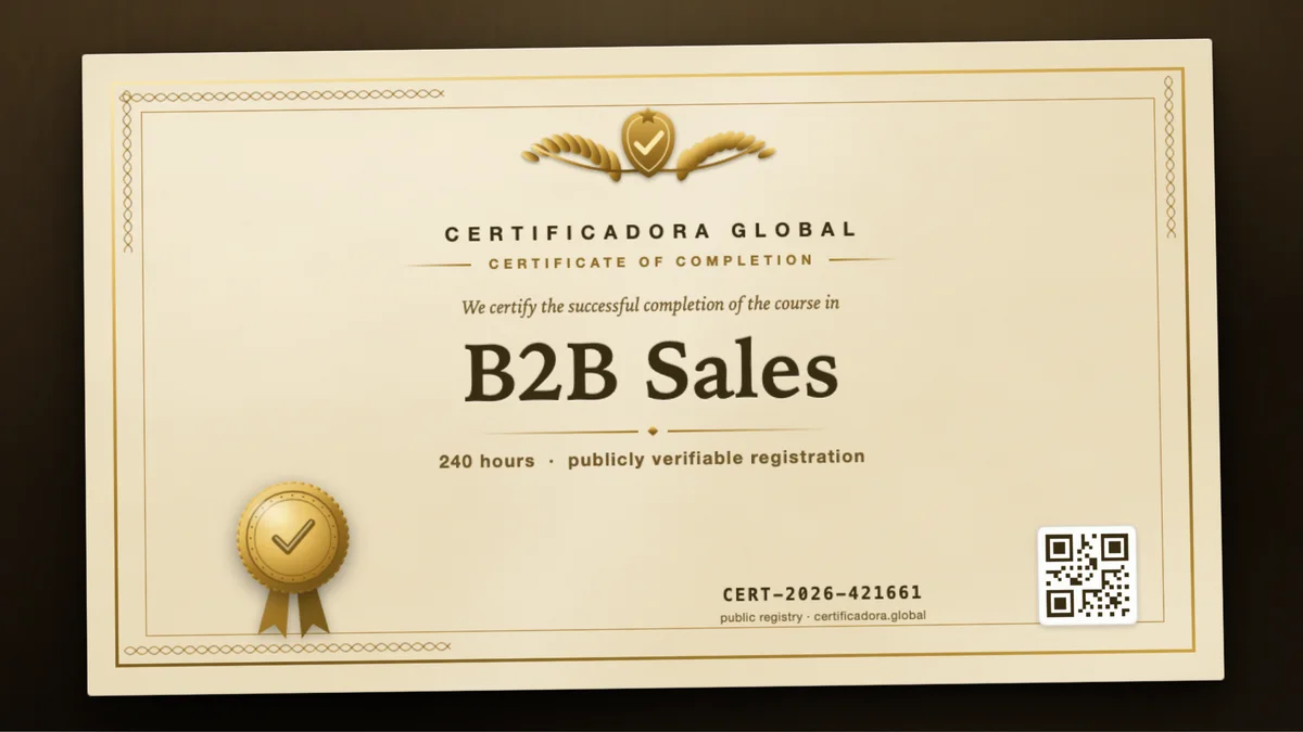 Cover of the B2B Sales course