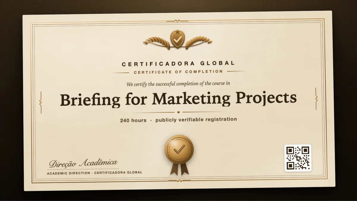 Cover of the Briefing for Marketing Projects course