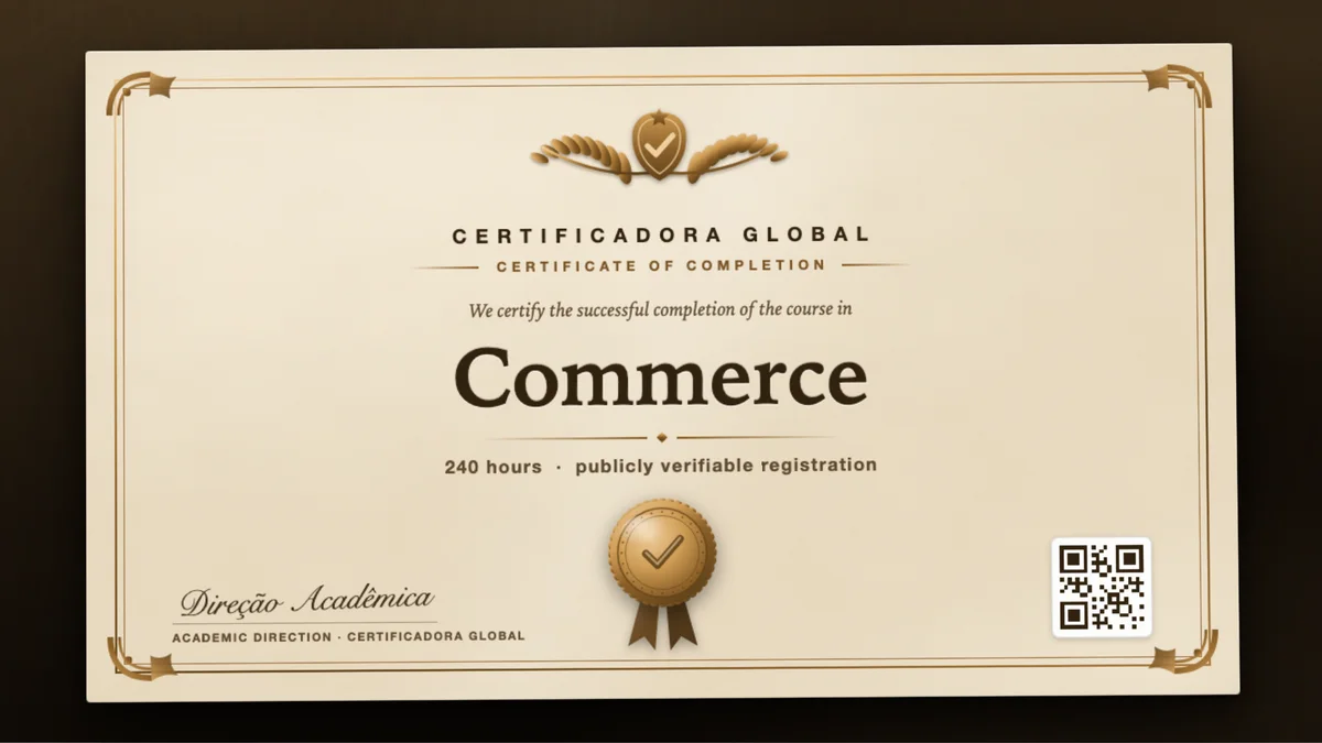 Cover of the Commerce course