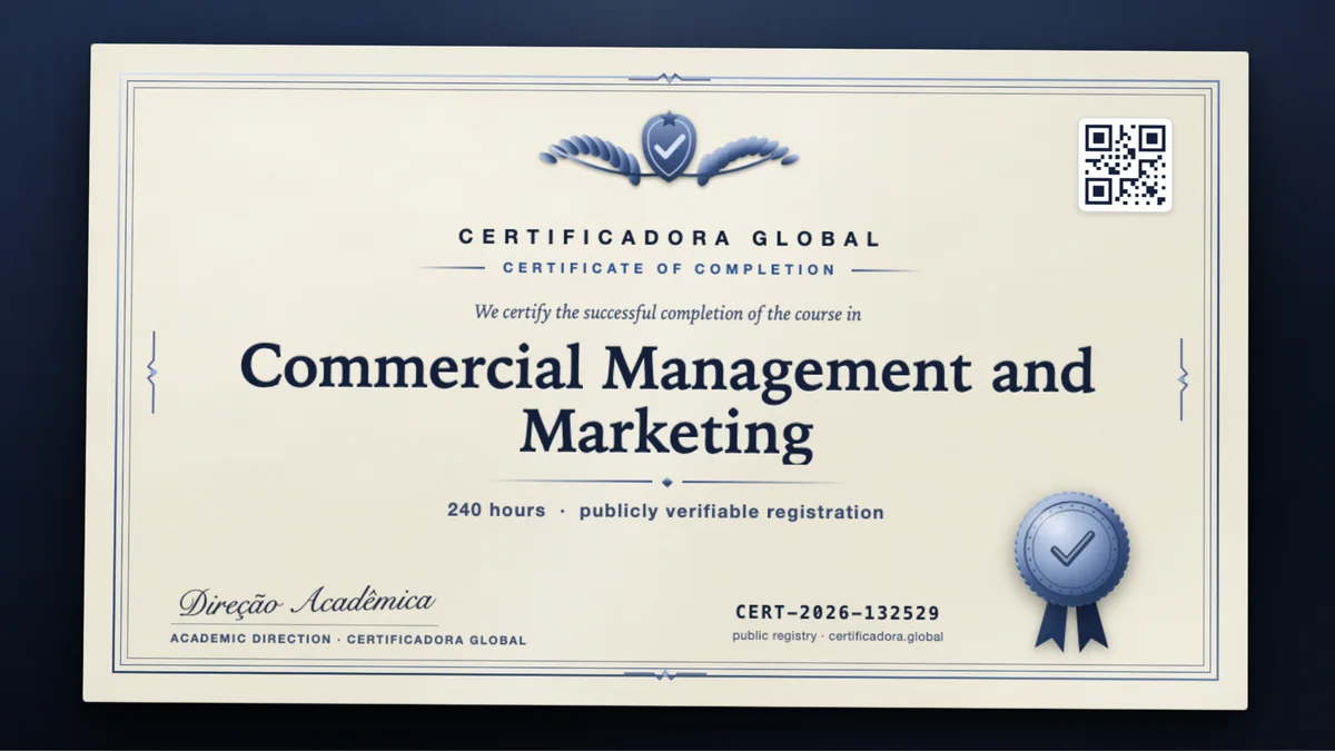 Cover of the Commercial Management and Marketing course