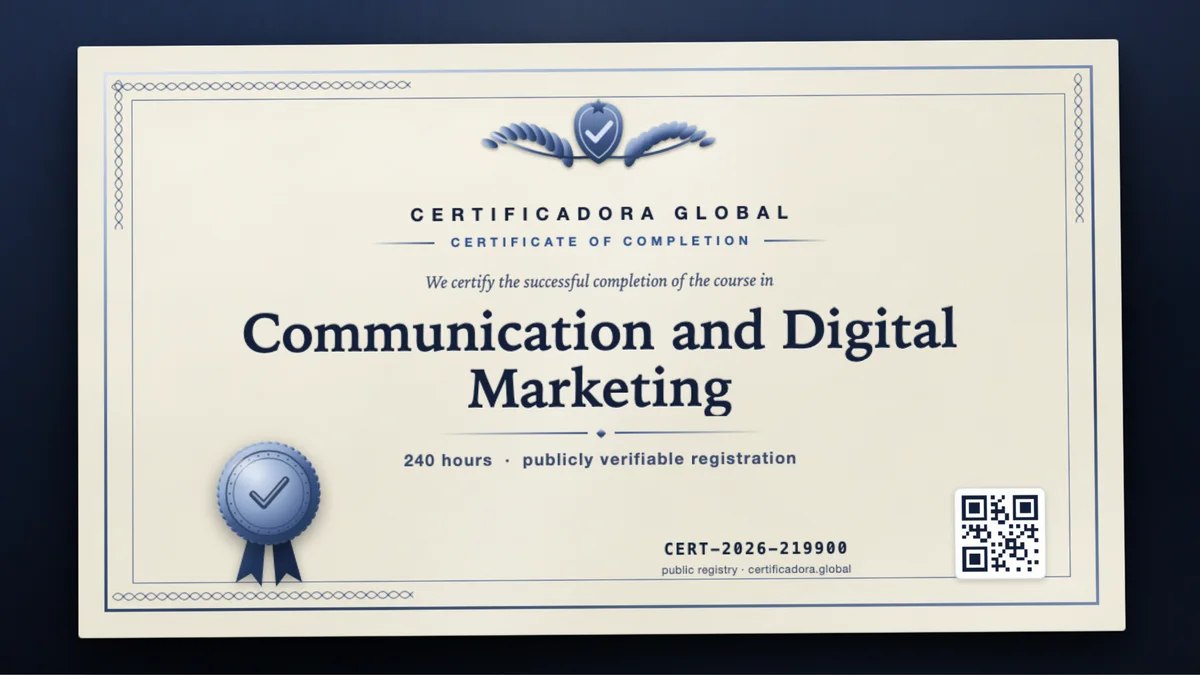 Cover of the Communication and Digital Marketing course