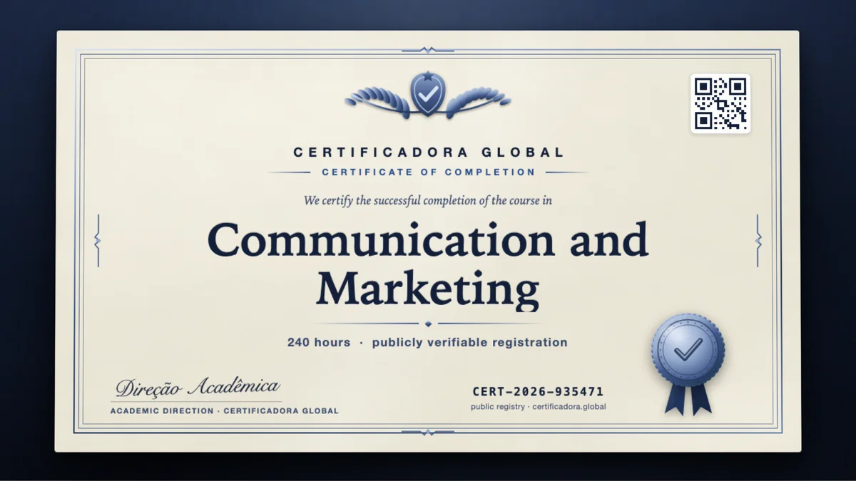 Cover of the Communication and Marketing course