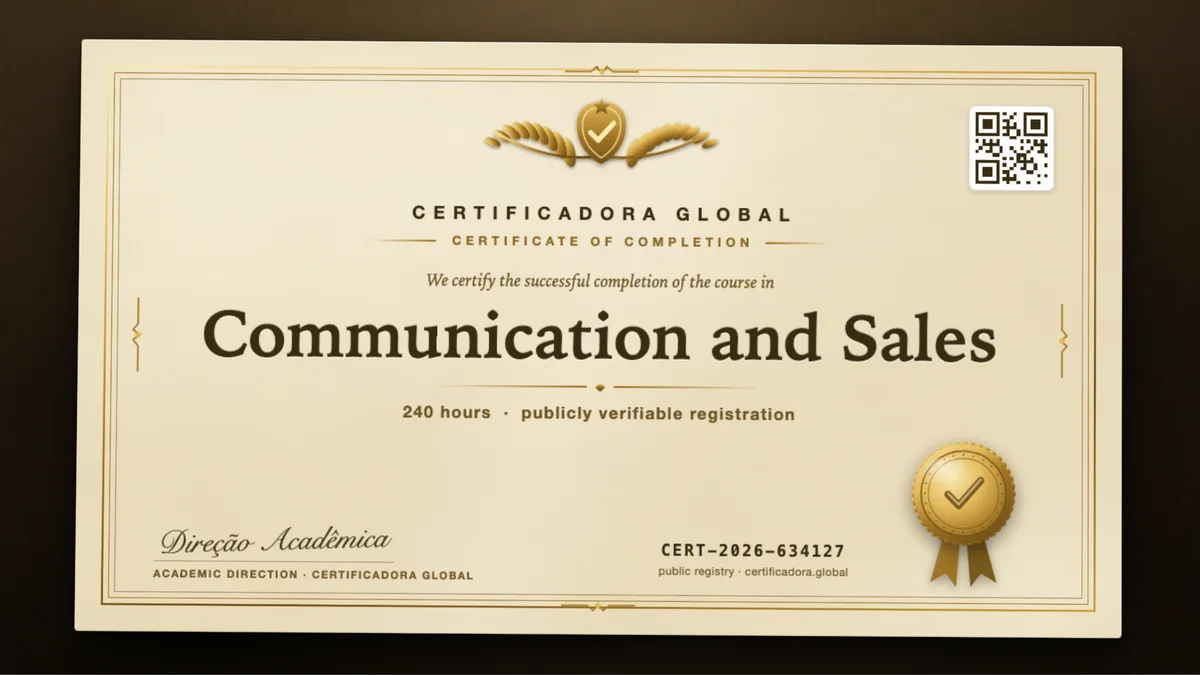 Cover of the Communication and Sales course