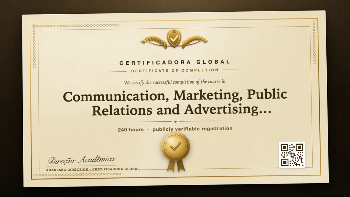 Cover of the Communication, Marketing, Public Relations and Advertising Technician course