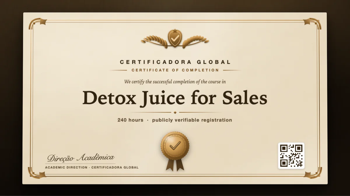 Cover of the Detox Juice for Sales course