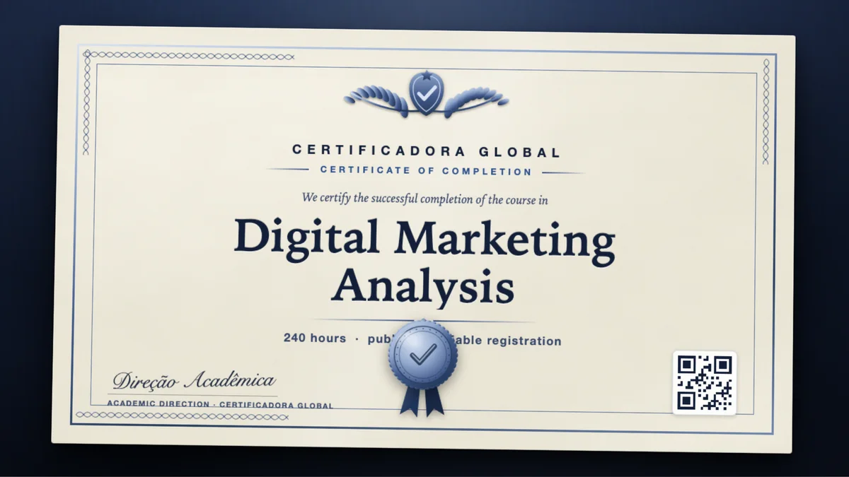 Cover of the Digital Marketing Analysis course