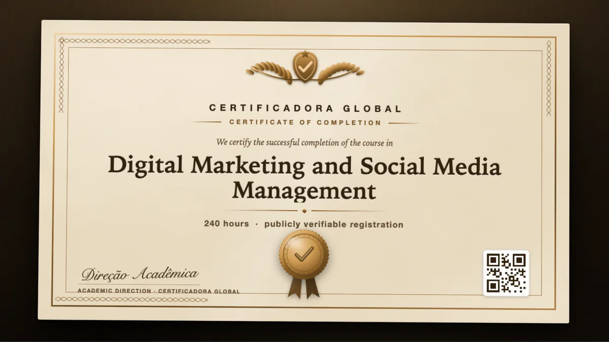 Cover of the Digital Marketing and Social Media Management course