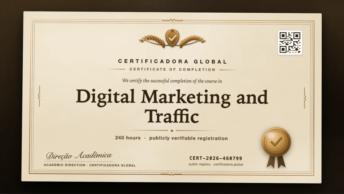 Cover of the Digital Marketing and Traffic course