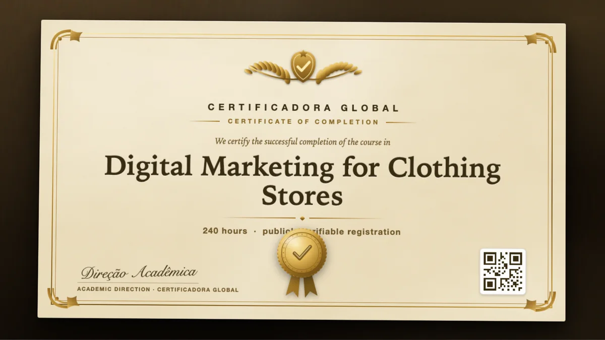 Cover of the Digital Marketing for Clothing Stores course