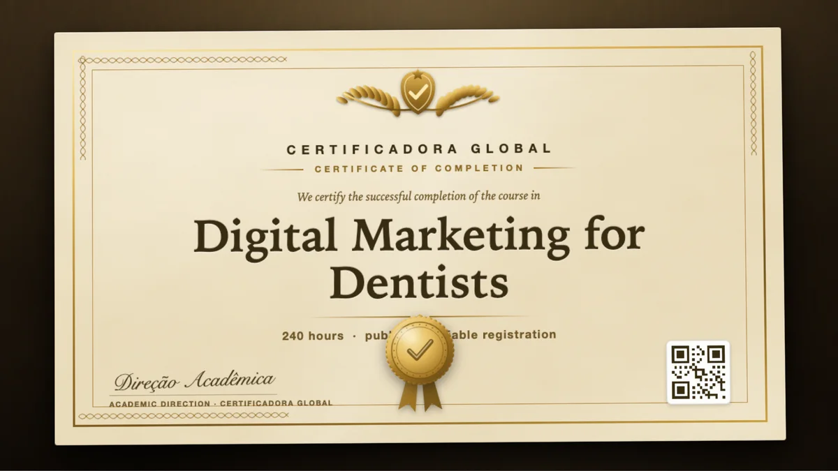 Cover of the Digital Marketing for Dentists course