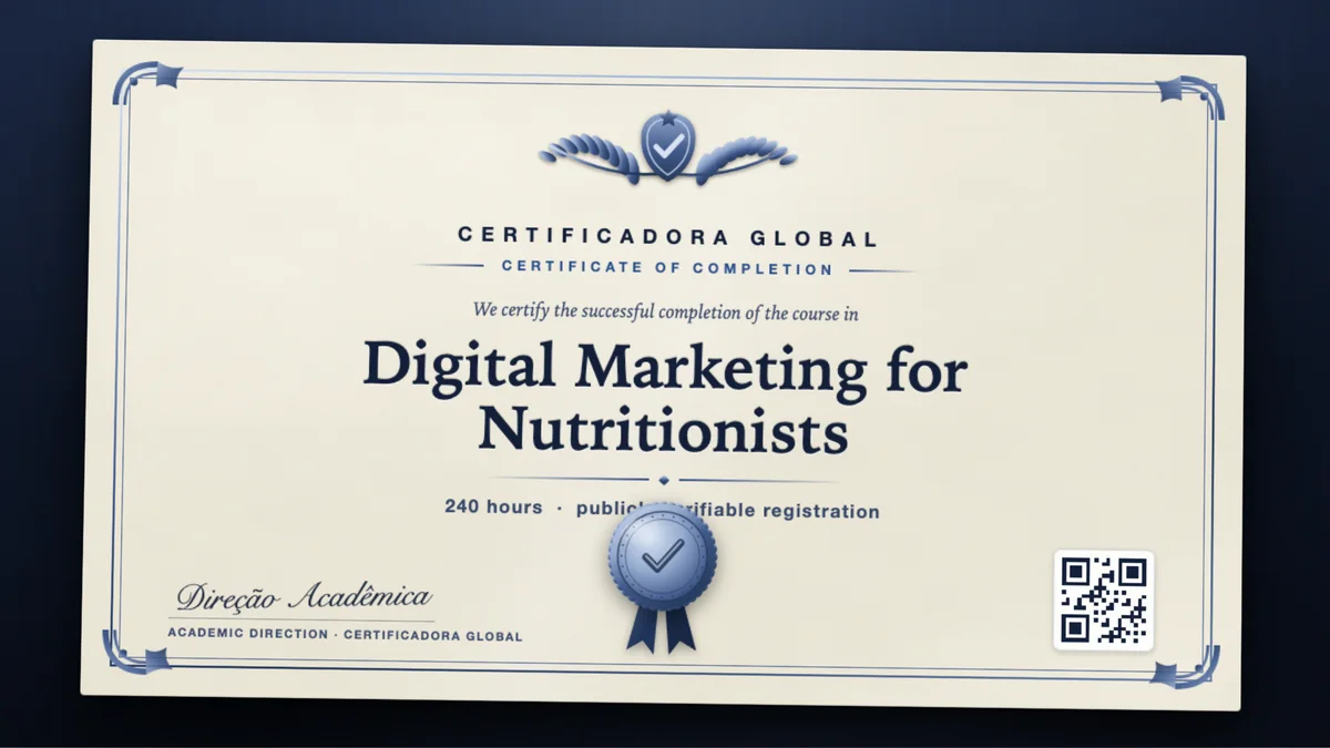 Cover of the Digital Marketing for Nutritionists course