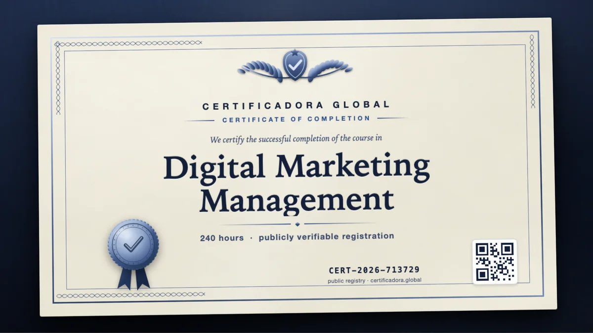 Cover of the Digital Marketing Management course