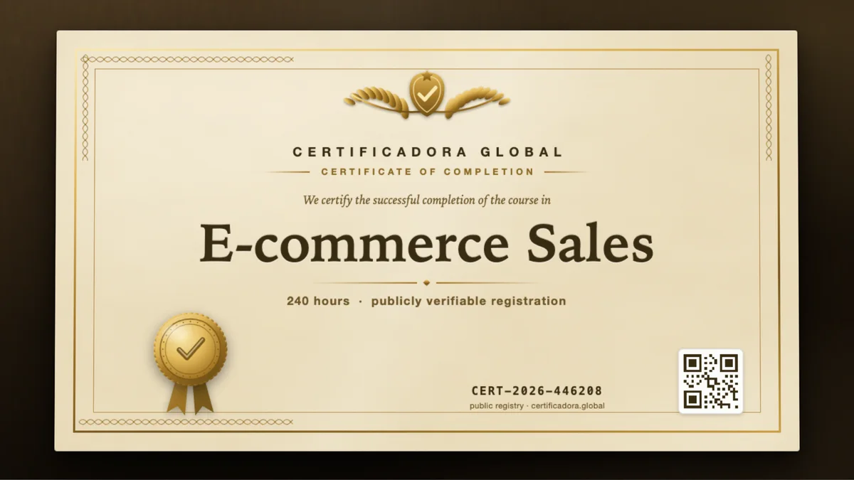 Cover of the E-commerce Sales course