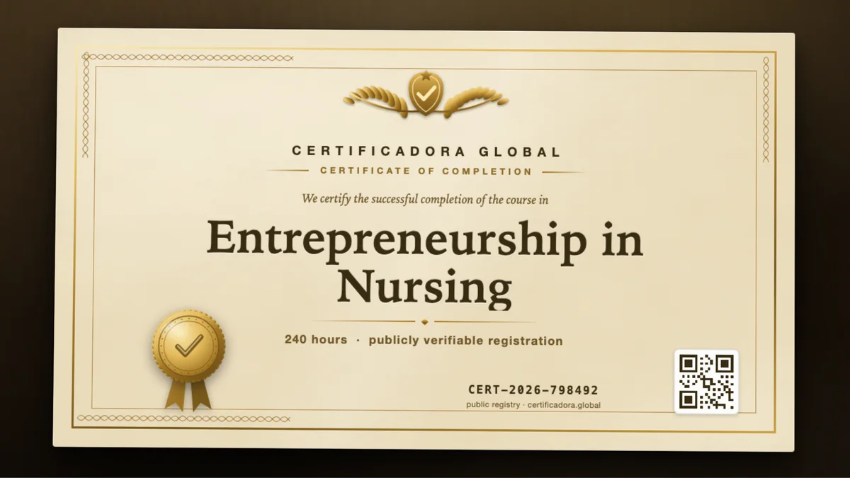 Cover of the Entrepreneurship in Nursing course